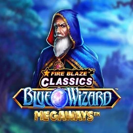 Try Fire Blaze Blue Wizard Megaways slot by Rarestone Gaming on magiuscasino.gr – logo image