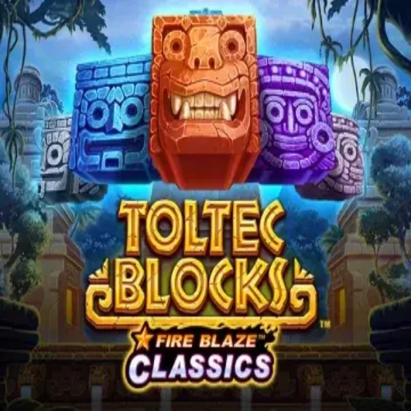 Fire Blaze: Toltec Blocks logo by Rarestone Gaming Magius Casino